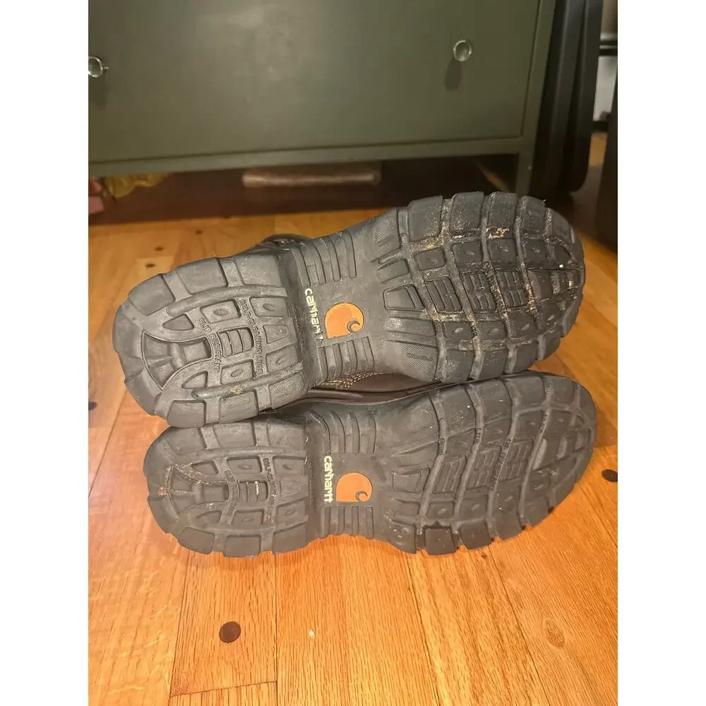 Carhartt CMF6284 Work Boots Men’s 9.5M Composite Toe EH Brown Leather